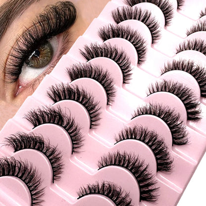 MKYDCG New 10 pairs 3D Mink Lashes Faux Mink Fluffy Lash Soft Full