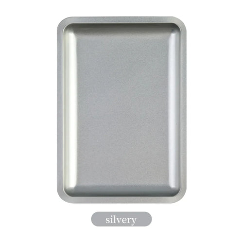 1PC Square Stainless Steel Cosmetic Storage Tray Nail Art Manicure