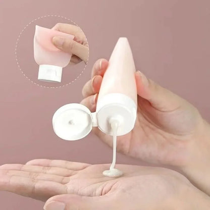 4Pcs/Set Refillable Bottle 60ml Soft Lotion Container Squeeze Tube