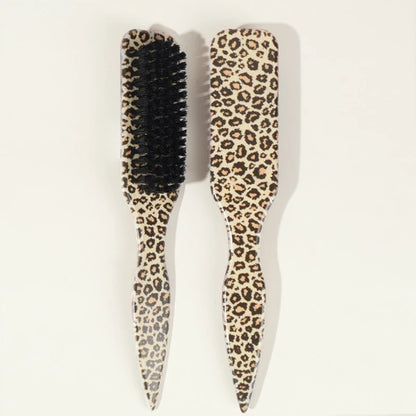 Boar Bristle Slick Back Hair Brush for Sleek Ponytail Bun & Smoothing