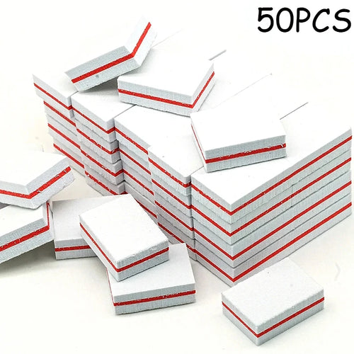 50Pcs Professional Mini Nails Art buffer File 100/180 Sandpaper