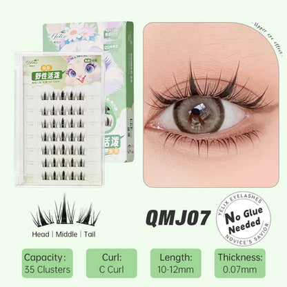 Yelix DIY Clusters Eyelashes Glue-free False Eyelashes Natural Eyelash