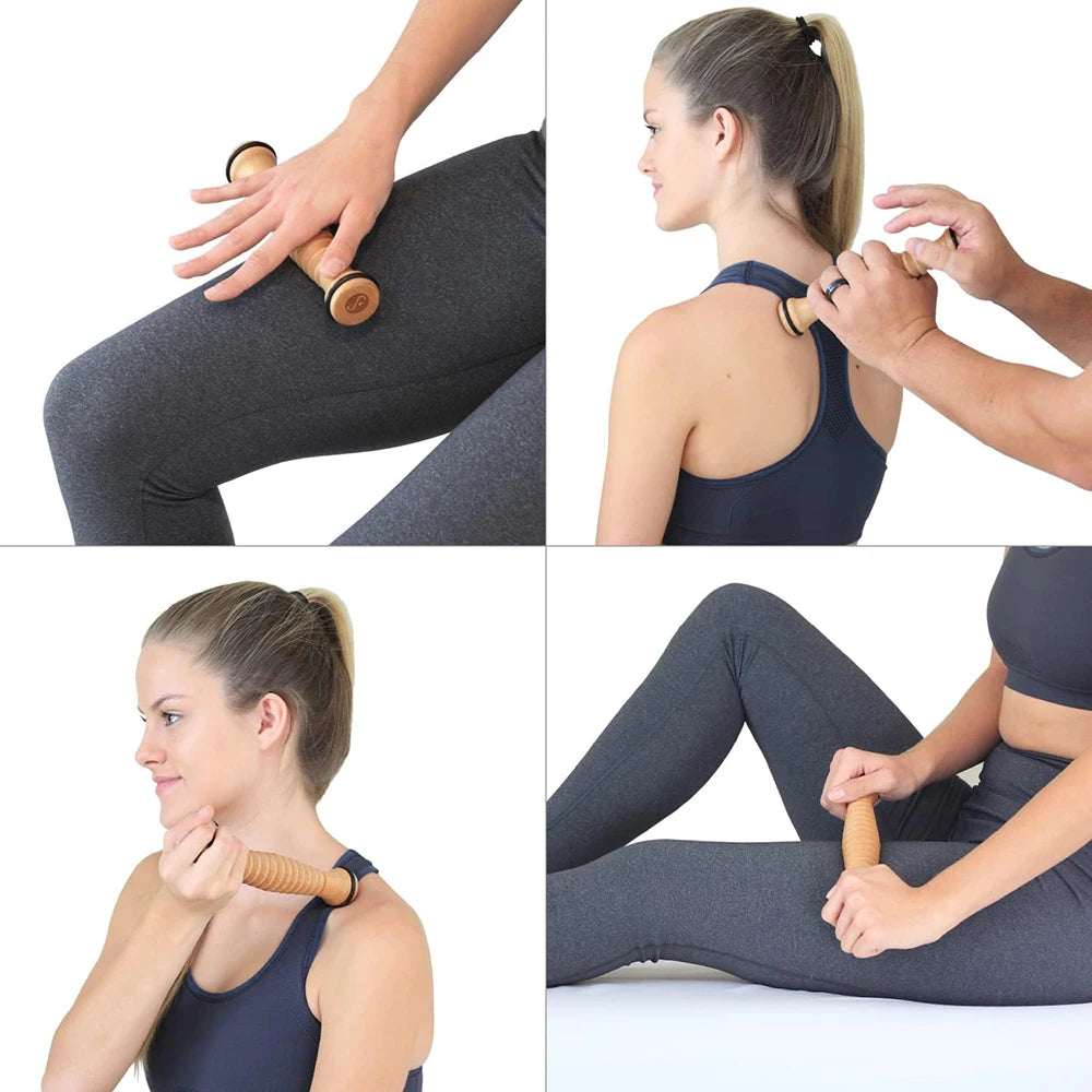 Wooden Massager Body Back Wooden Foot Roller, Foot Massager for