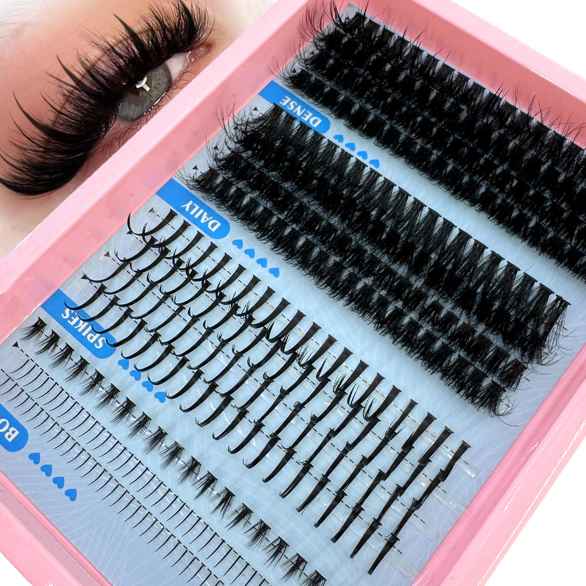 15Rows Lash Clusters Spikes Eyelash Extensions Spiky Lashes Extension