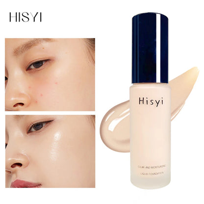 Liquid foundation naturally covers flaws without sticking powder,