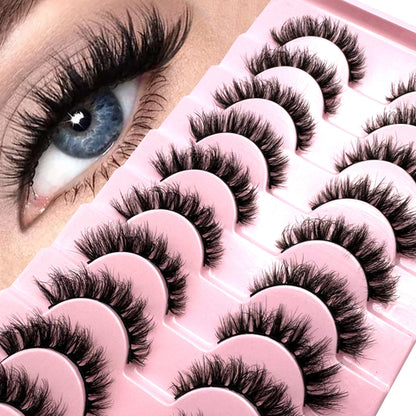MKYDCG New 10 pairs 3D Mink Lashes Faux Mink Fluffy Lash Soft Full