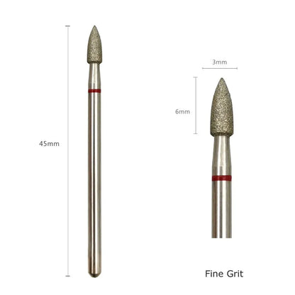 HYTOOS Cone Diamond Cuticle Bit Manicure Drills Nails Accessories