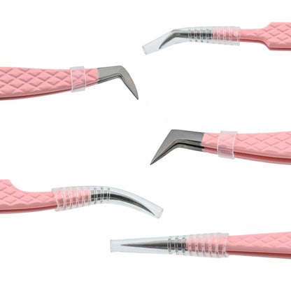 LAGEE Fiber Tip Eyelash Extension Tweezer Volume Isolation Precise