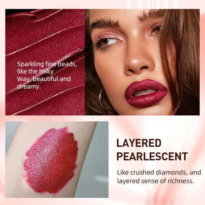 QIBEST Waterproof Diamond Shimmer Glitter Lipgloss Matte Liquid