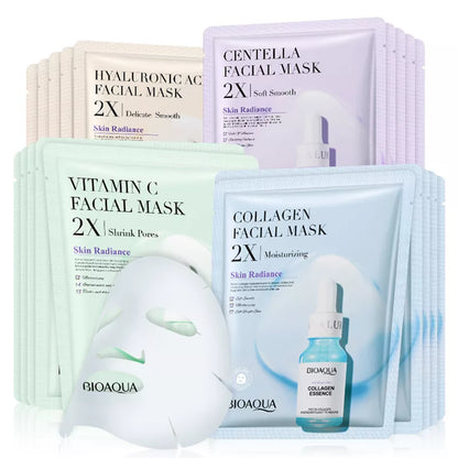 20pcs BIOAQUA Centella Collagen Face Mask Moisturizing Refreshing