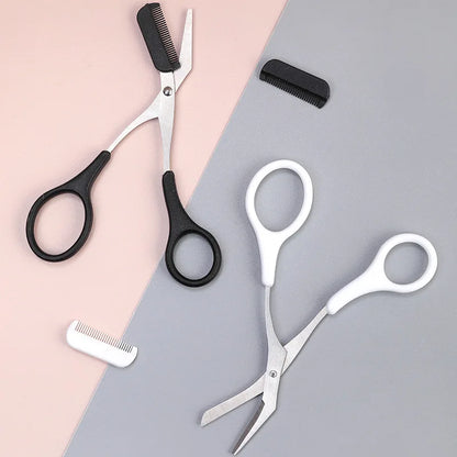 Karsyngirl 1Pcs Safe Eyebrow Trimmer Stainless Steel Eyebrow Scissors