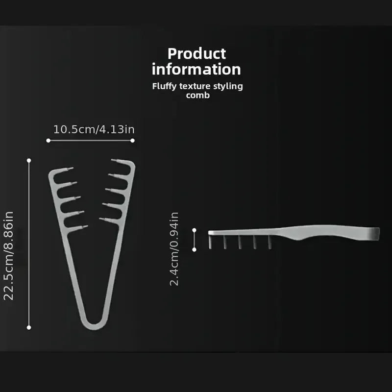 New Volumizing Wide-Tooth Hair Styling Comb Textured Styling Comb