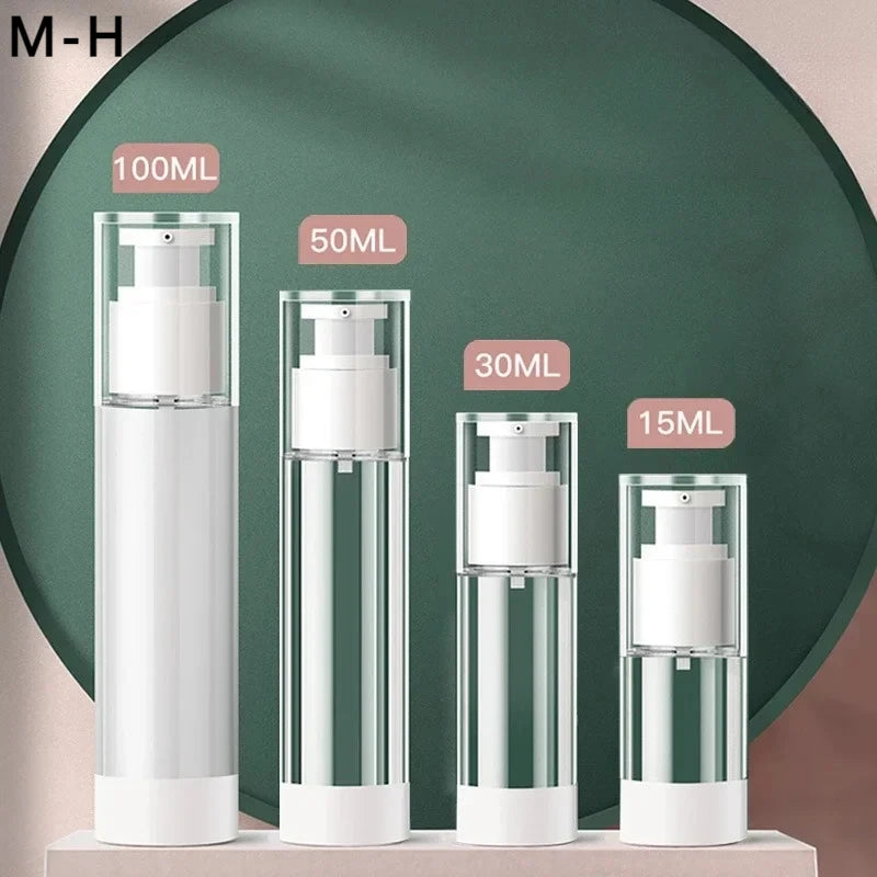 15ml 30ml 50ml 80ml 100ml Clear Airless Cosmetic Cream Pump Bottle