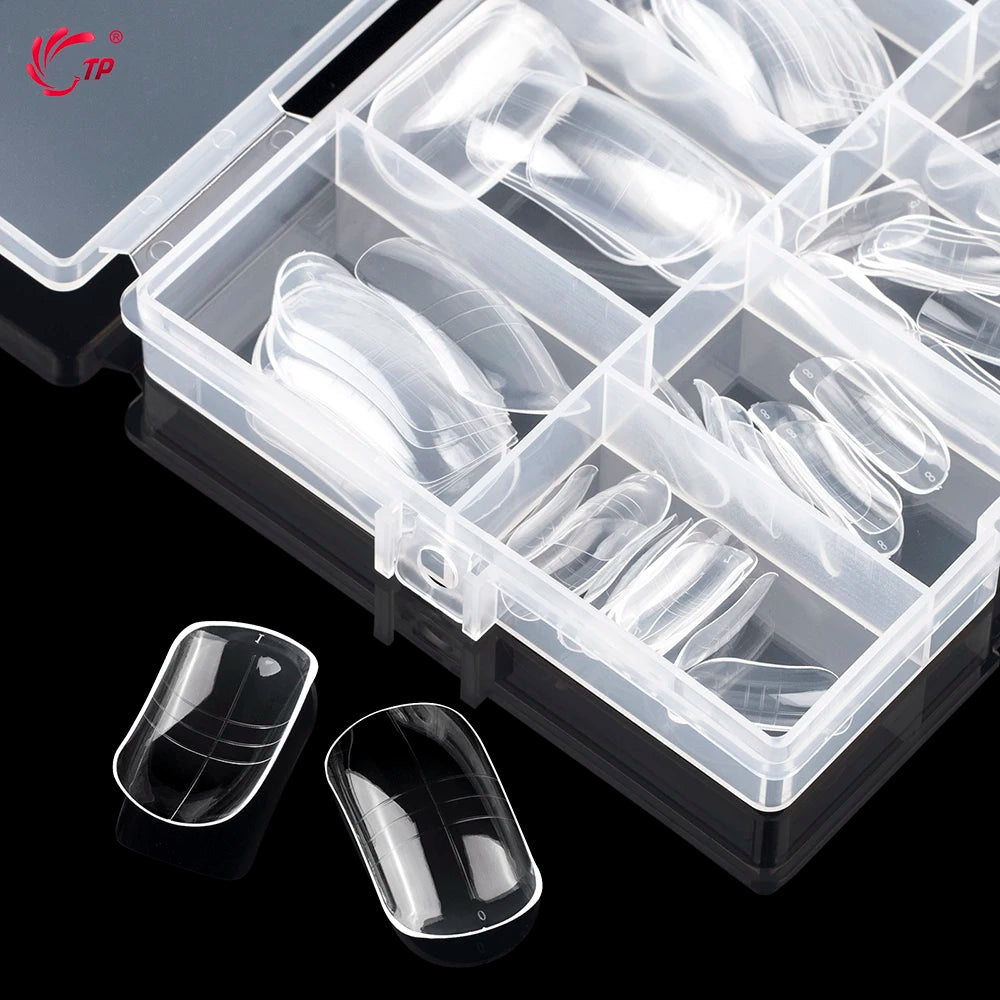 TP 150Pcs Toe Dual Nail Forms for Poly Extension Gel Toenail Dual