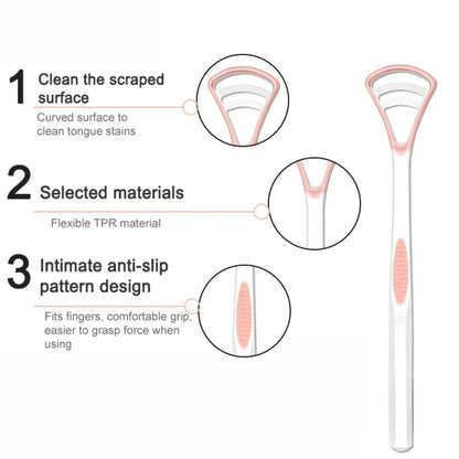 Silicone Tongue Scraper 1Pcs Macaron Color Tonger Brush Cleaning Tools