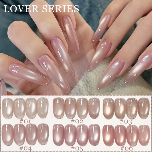 SHAKA 1-16pcs Flash Pure Lust Golden Light Heroine Cat Eye Gel Nail