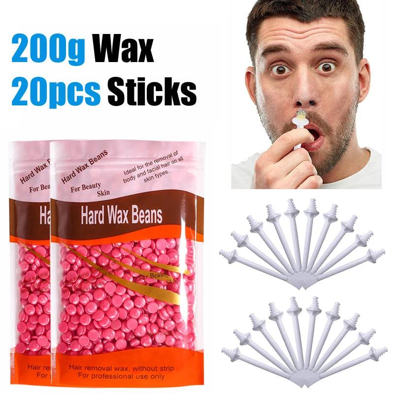 Nose Wax Kit | There are Wax and Applicators | Hair Removal Kit for