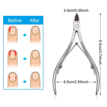 Professional Cuticle Cutter Nail Nippers Scissors Manicure Pusher