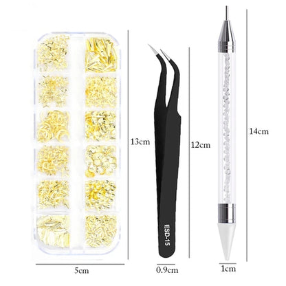 4Pc/Set Nails Art Accesorios Rhinestones 3D Crystal DIY Decorations
