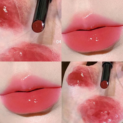 HERORANGE Push-button Mirror Lipstick Moisturizing Long-lasting Lip