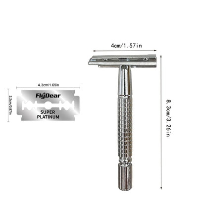 Classic Razor Handle Razor Holder Men 'S Shaving Face Razor Blades