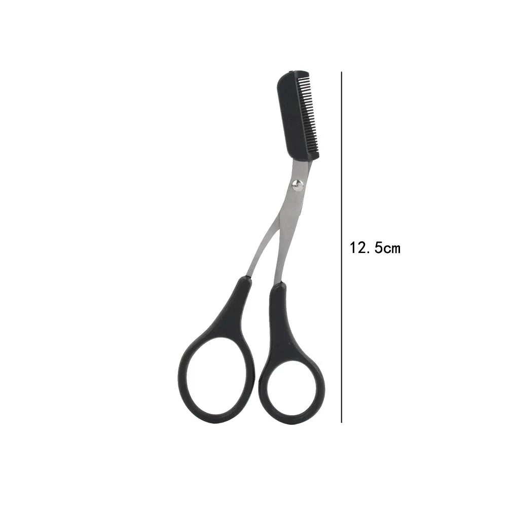 Karsyngirl 1Pcs Safe Eyebrow Trimmer Stainless Steel Eyebrow Scissors
