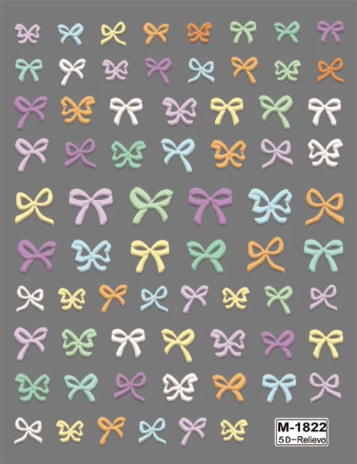 5D Nail Art Stickers Love Hearts Stars French Nail Art Design