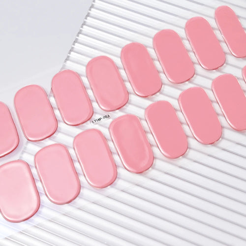 16Tips Semi-Cured Gel Nail Sticker Pure Color UV/LED Lamp Gel Nail