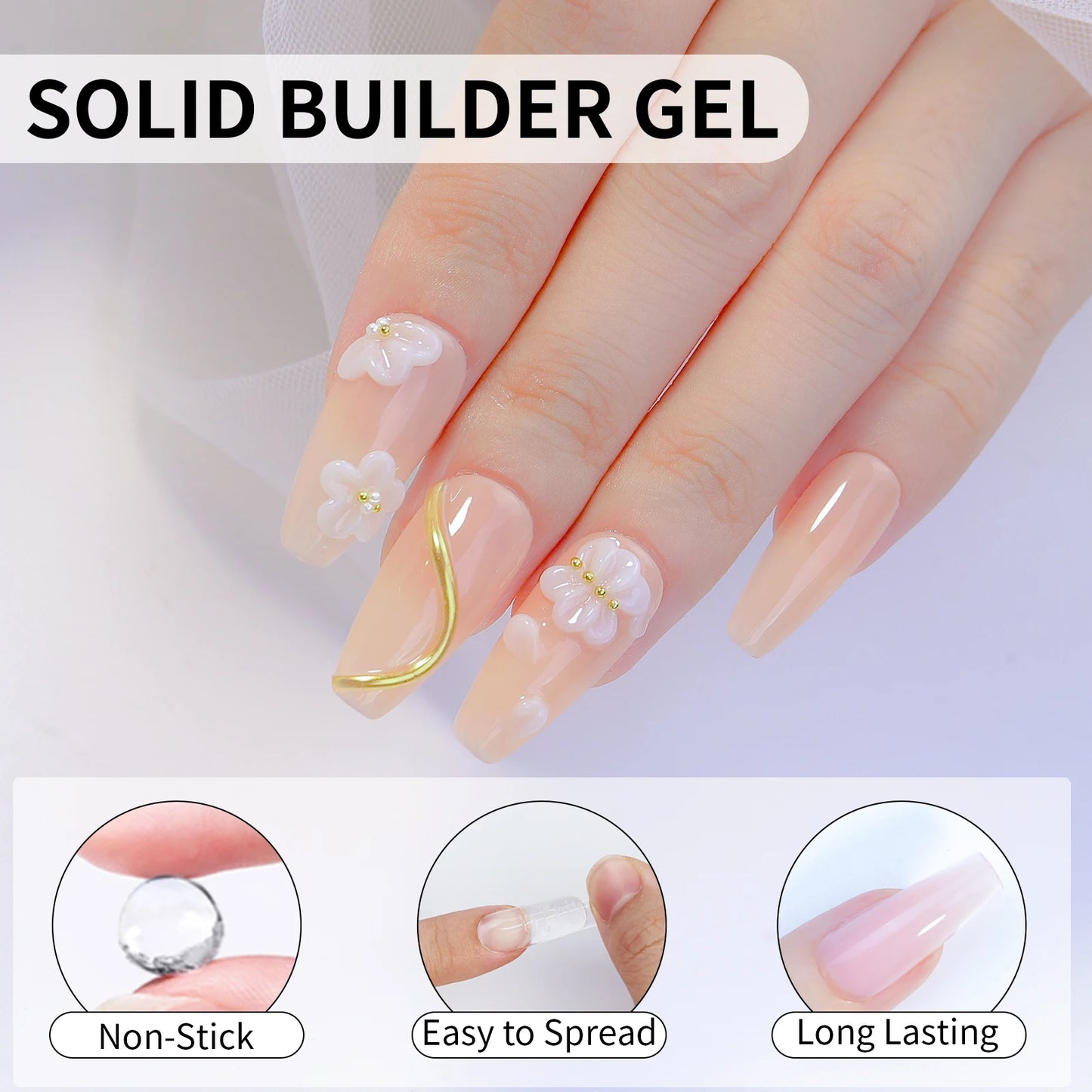7pcs15ml Nail Extension Gel Set Solid Nail Extension Gel Non-Stick 3d