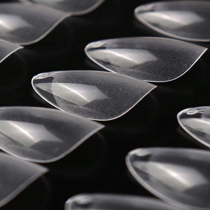 120PCS Short Almond Nail Tips Soft Gel Pre-Shaped Acrylic Nail Tips