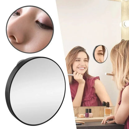 40x Powerful Suction Cup Magnifying Glass - 3.5" Travel Makeup Mirror