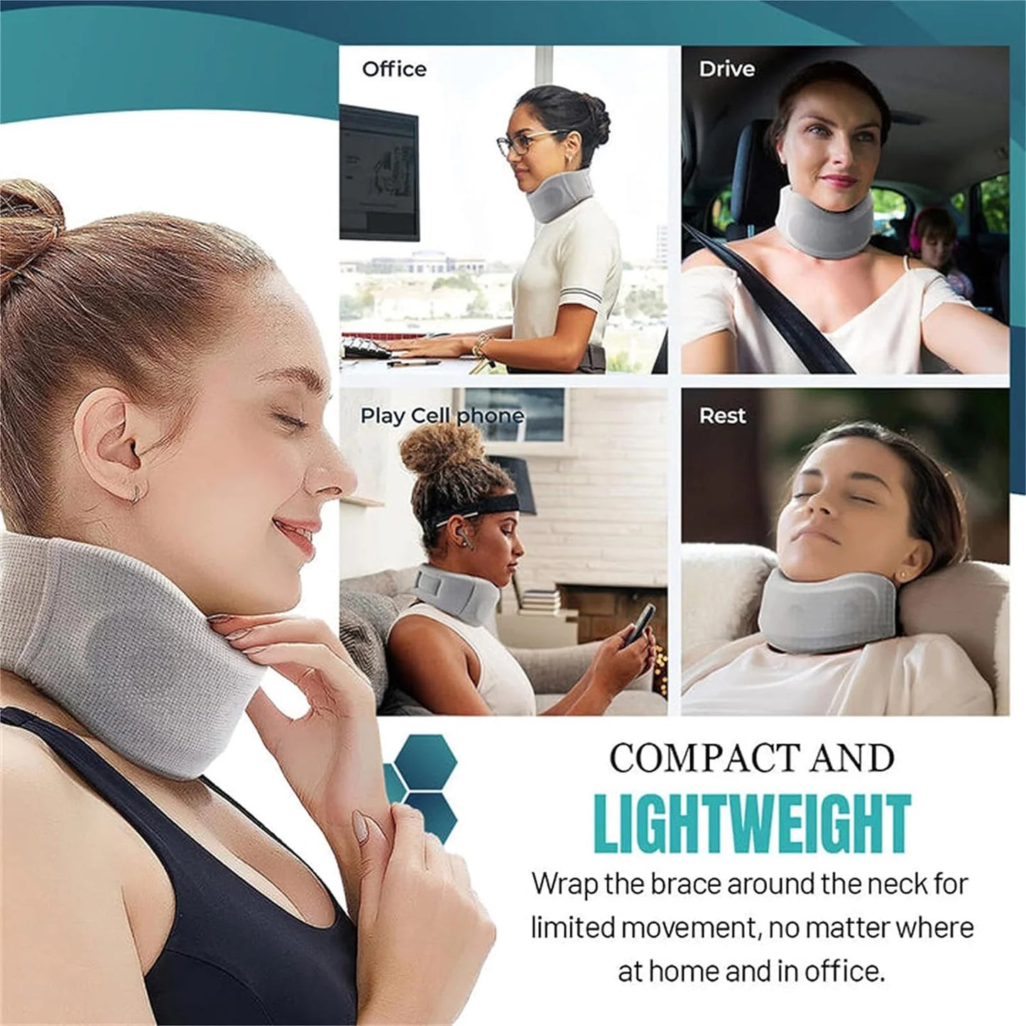 Soft Foam Cervical Neck Collar Adjustable Brace Support with