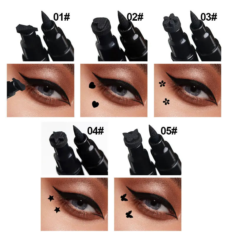 Dragon Ranee Double head Star Seal Eyeliner waterproof non-smudging