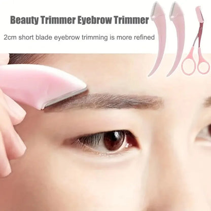 Eyebrow Trimmer Set, Curved Eyebrow Razor, Eyebrow Scissors With Comb,