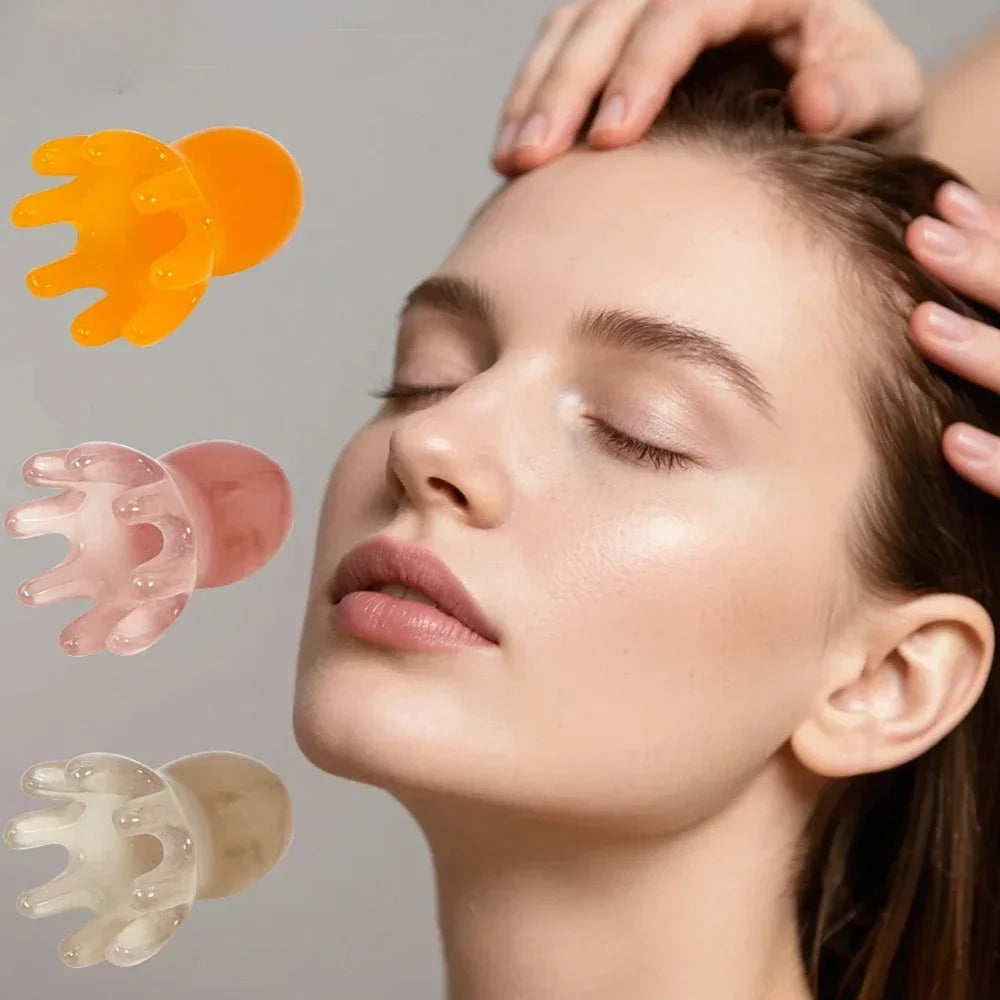 Cute Octopus Scalp Massage Comb (Resin)｜Korean Hair Care, Stress