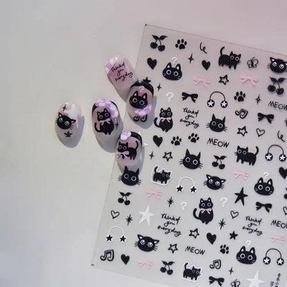 1 piece of Red Cliff character cute anime cartoon nail sticker Kawii