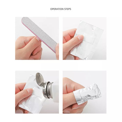 100Pcs Bag Aluminium Foil Nail Art Soak Off Polish Nail Removal Wraps