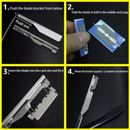 Manual Shaver for Men Barbershop Razor Stainless Steel Shank Is Easy