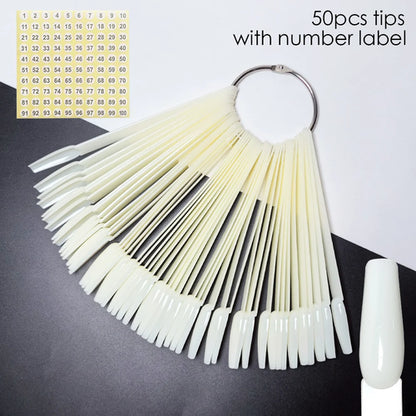 80/50/20pcs Nail Display Sticks Nail Swatch False Nail Tips Nail Gel