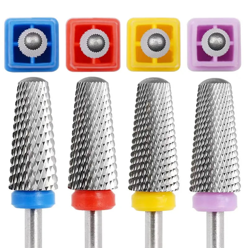 5 in 1 Tungsten Steel Nail Drill Bits Milling Cutter For Electric Nail