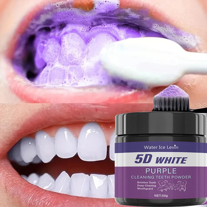 Purple Teeth Cleaning Powder - Sulfate-Free, Deep Cleaning and