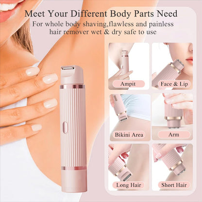 Women's Electric Shaver 2-in-1 Bikini Area Hair Trimmer Cordless