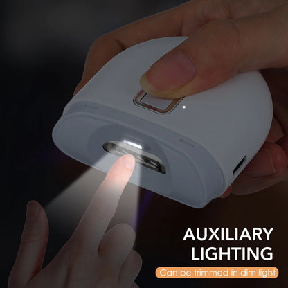 Electric Nail Clipper With LED Light Automatic Nail Polishing Grinder