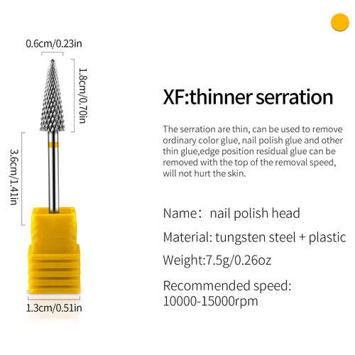Tip Tungsten Carbid Nail Drill Bits Electric Manicure Drill Accessory