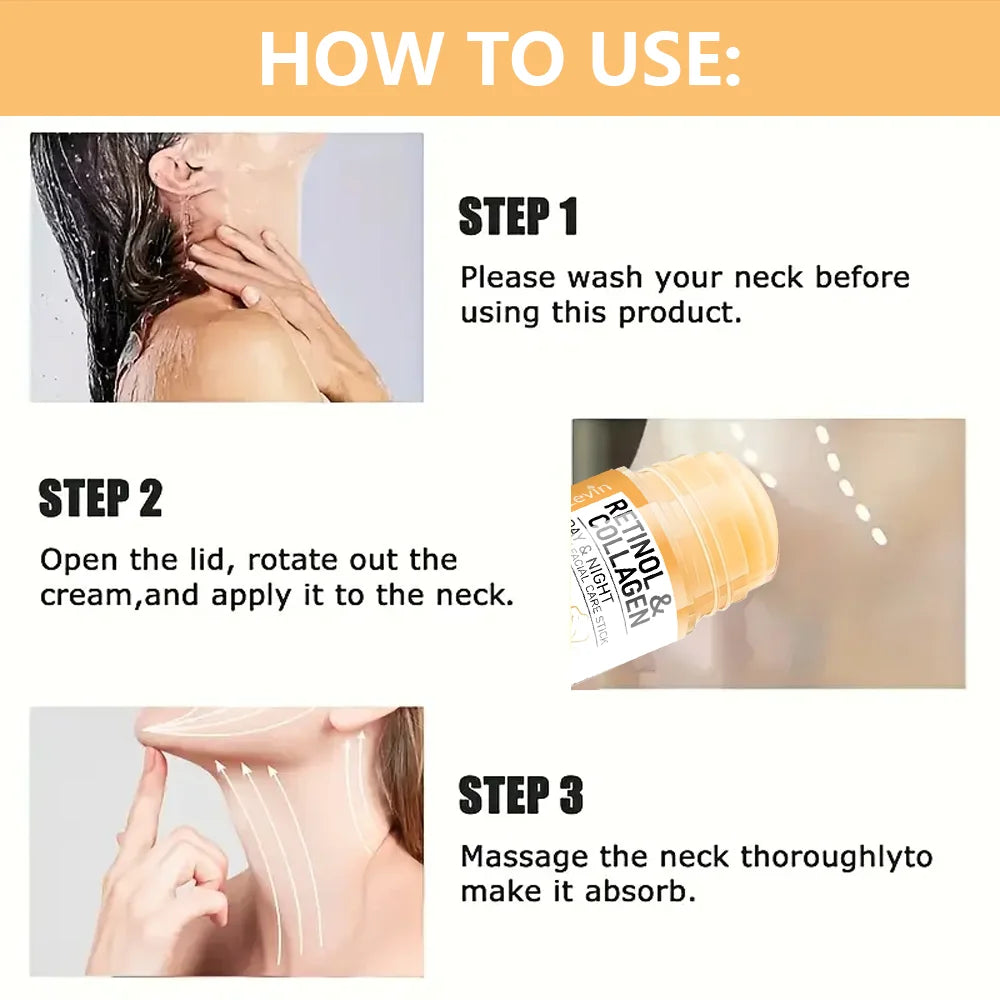 Retinol and Collagen Facial Neck Cream, Lifting Neck, Firming and