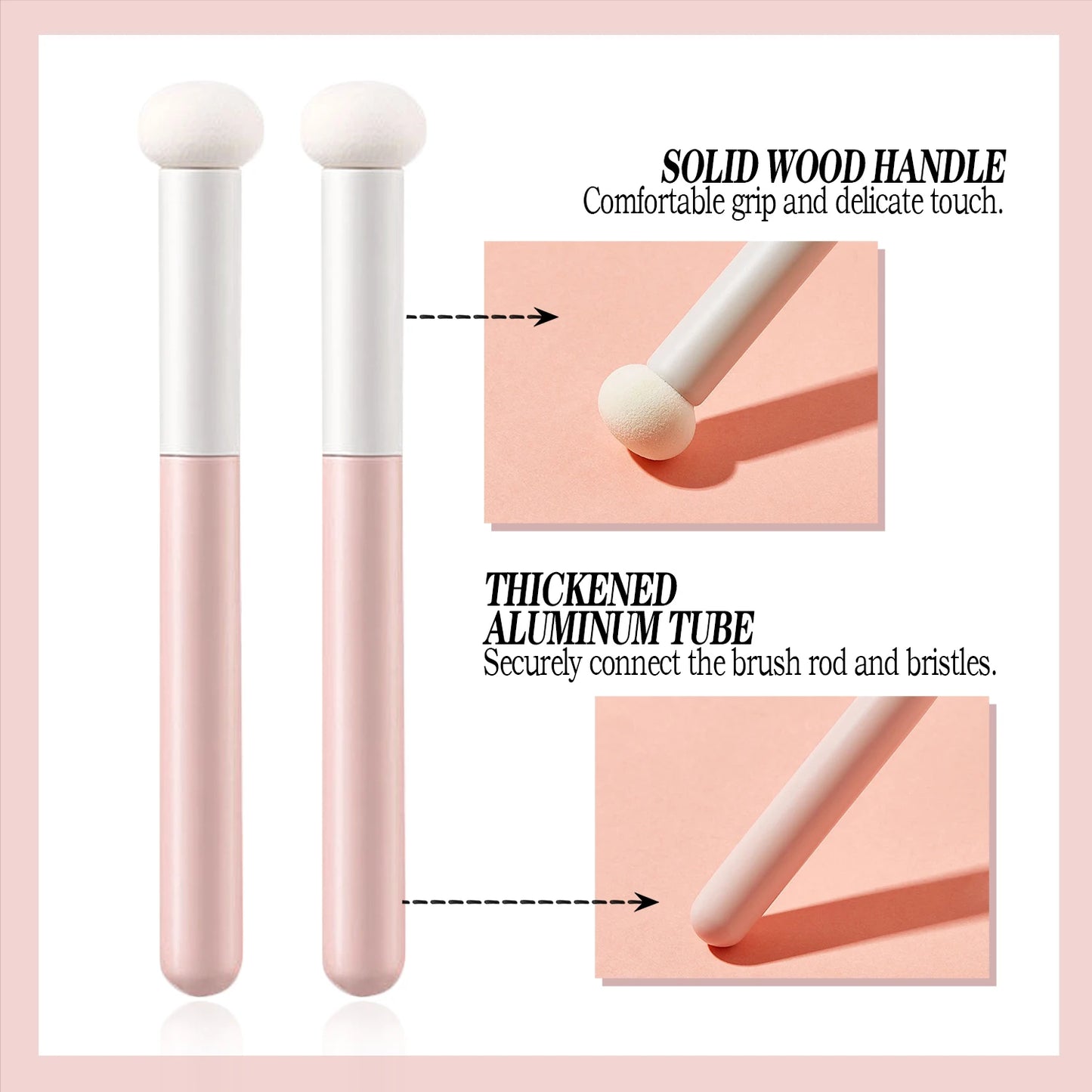 The mushroom head concealer brush has soft bristles and does not
