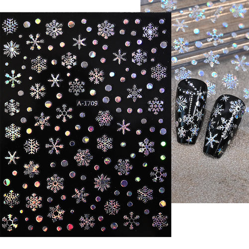 Winter Christmas Atmosphere Nail Stickers Snowman Snowflake Wapiti