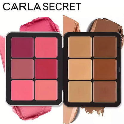 12-color concealer and blush palette Matte and highlight contour