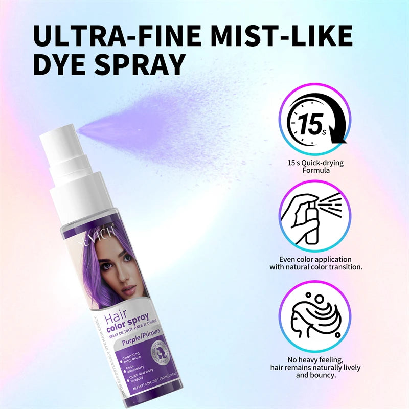 Halloween Hair Color Spray Disposable Hair Dye Spray DIY One-Time Hair