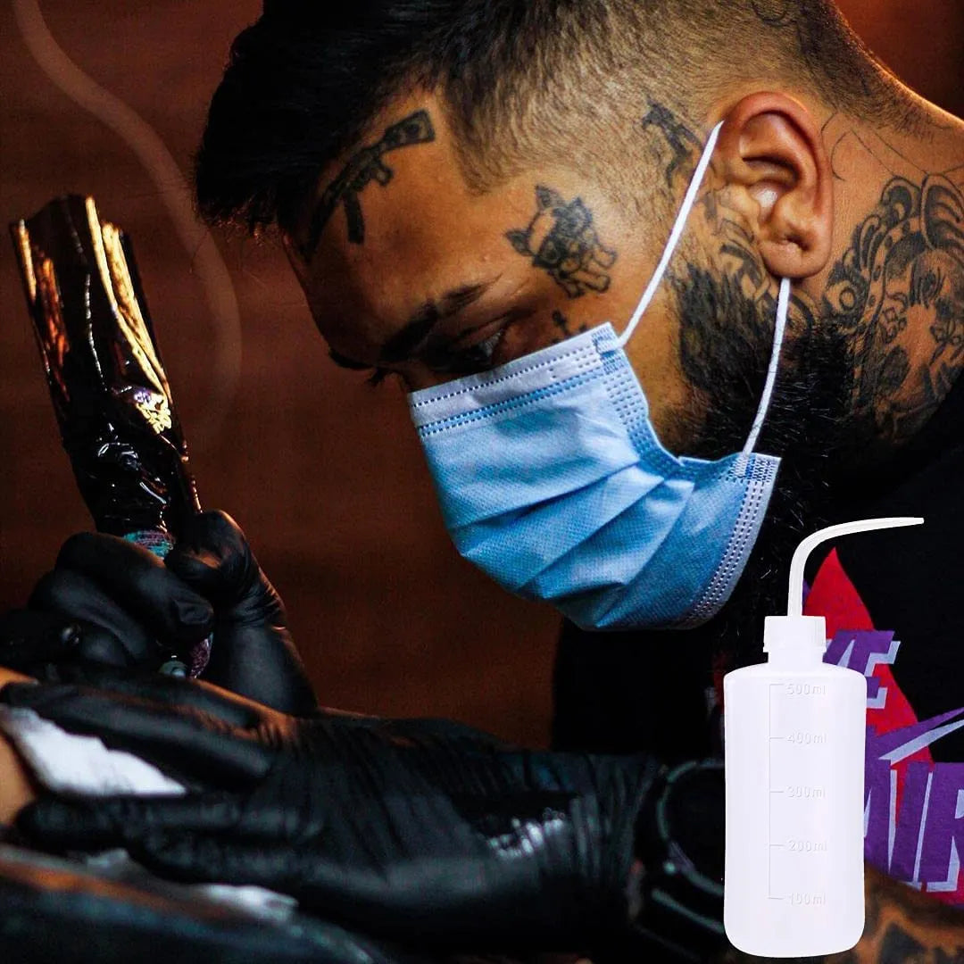 250/500ml Tattoo Spray Bottle Plastic Safety Wash Bottles Lab Tattoo